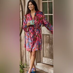 Natural Life Women’s Colorful Floral Robe Size M